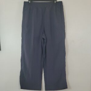 Patagonia Outdoor Everyday Pants Size Large DWR Wide Leg Crop Blue Womens